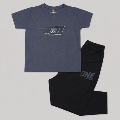 Boys Graphic set- Grey