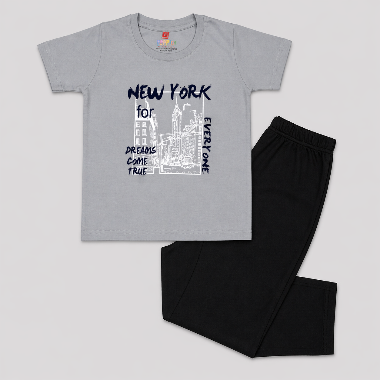 Boys Graphic NewYork set- Muted Green