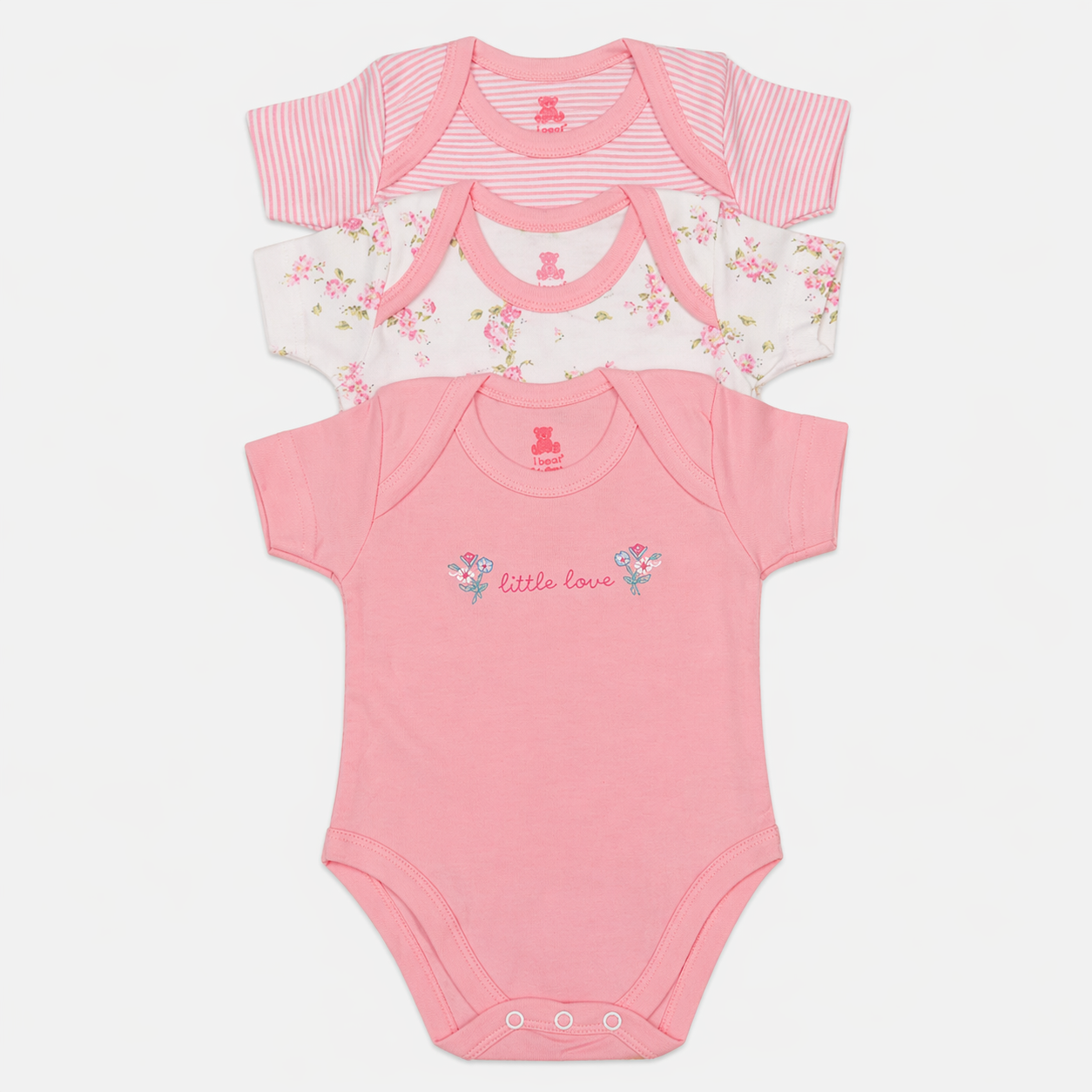 Baby Bodysuit Pack Of 3Pcs Little Love