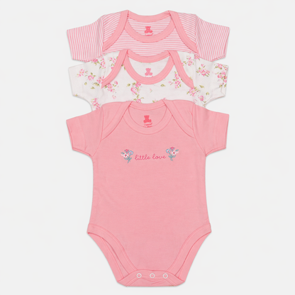Baby Bodysuit Pack Of 3Pcs Little Love