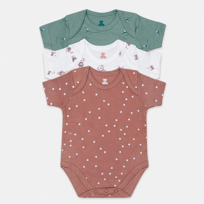 Baby Bodysuit-Pack Of 3Pcs Bear Ship
