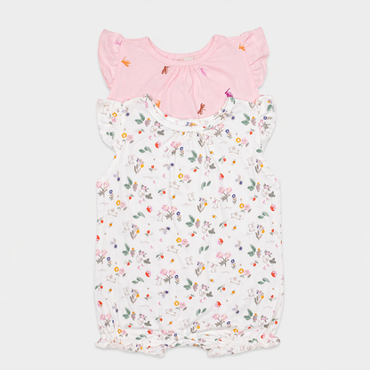 Baby short sleeve Romper-Pack Of 2Pcs Rabbit