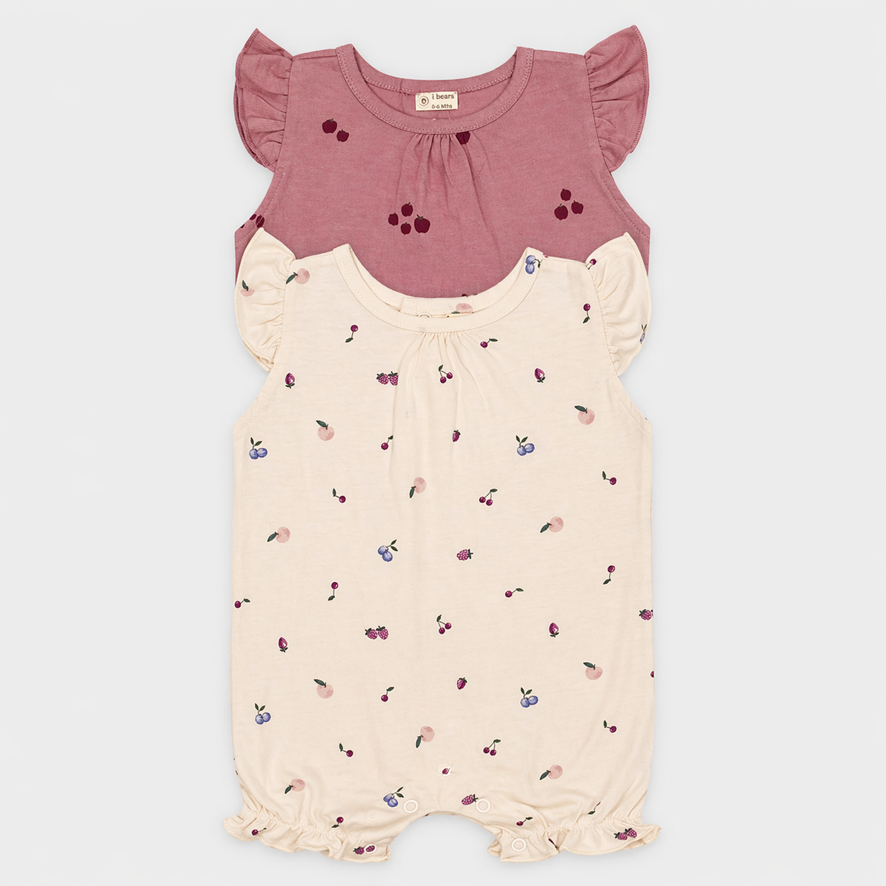Baby Short Sleeve Romper Pack Of 2Pcs Fruit