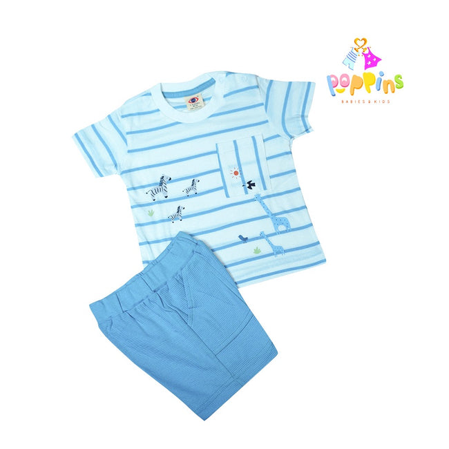 Baby Outfit T-Shirt Short Set Zebra Stripes