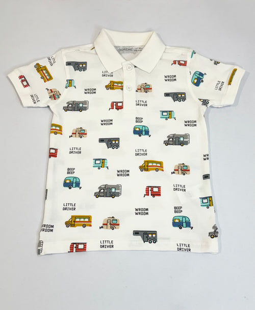 Toddler Polo Tshirt- Little Driver