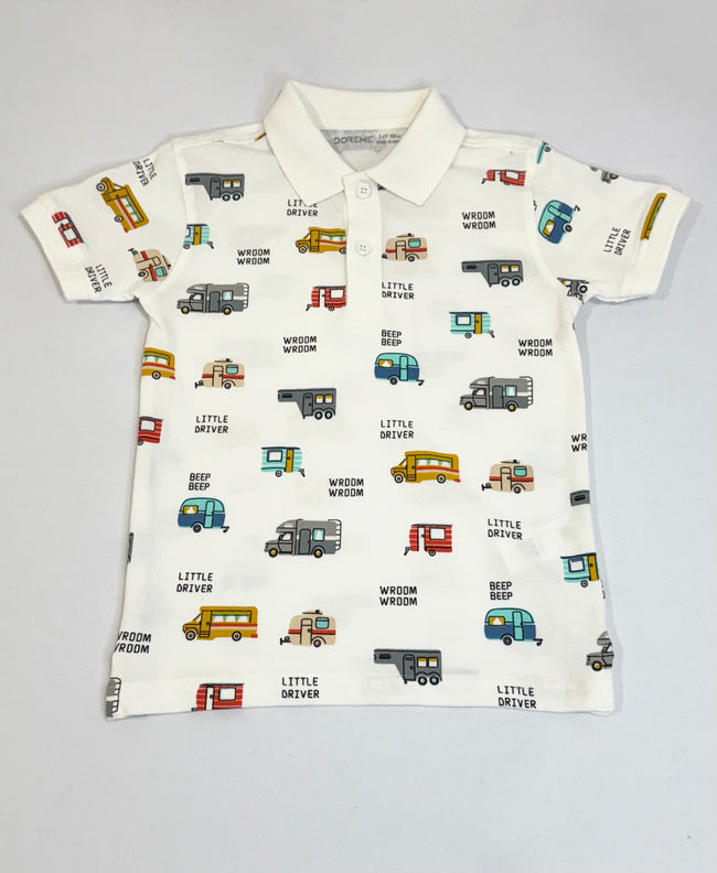 Toddler Polo Tshirt- Little Driver