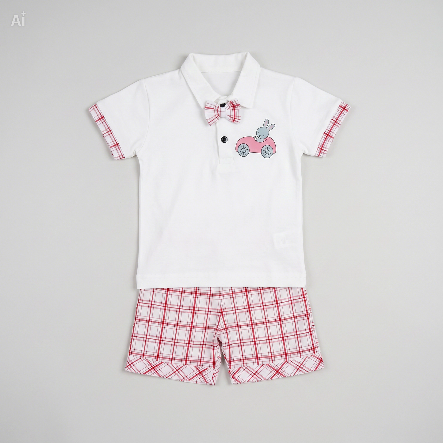 Baby and Toddler short set With Plain Checks