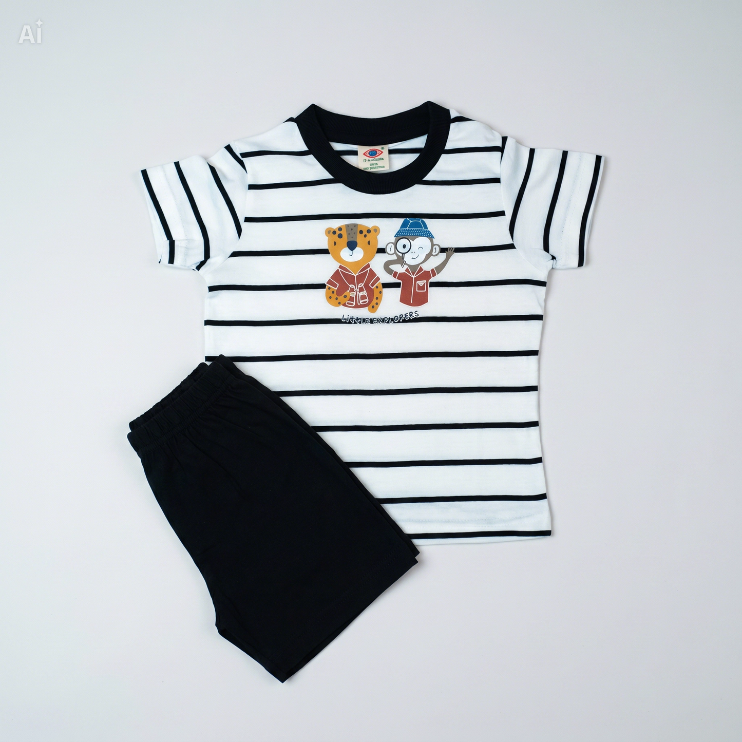 Baby T-Shirt Short Set Teddy Explorers