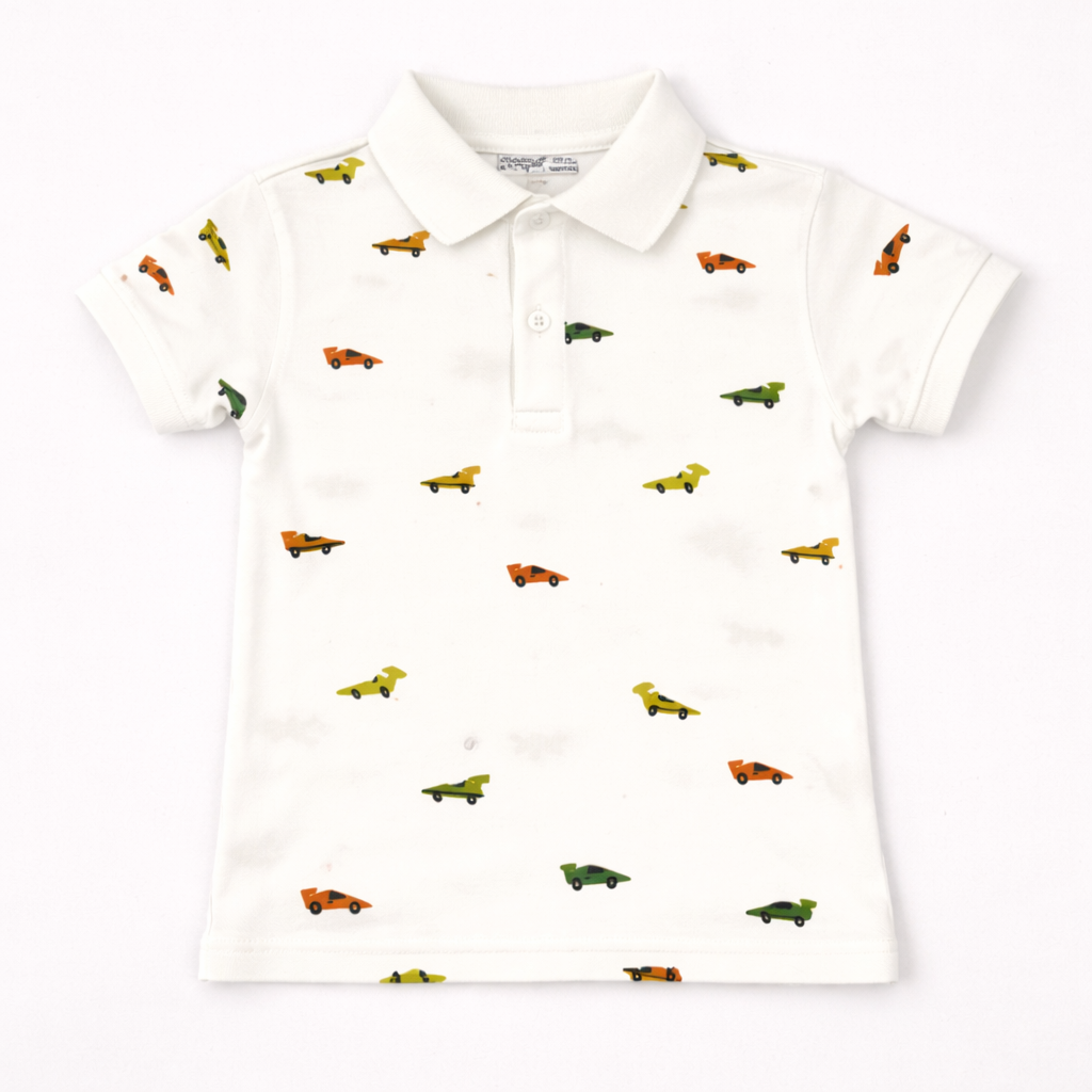 Toddler Polo Tshirt- Race Car