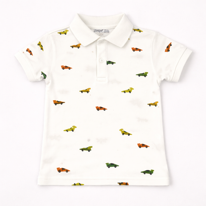 Toddler Polo Tshirt- Race Car