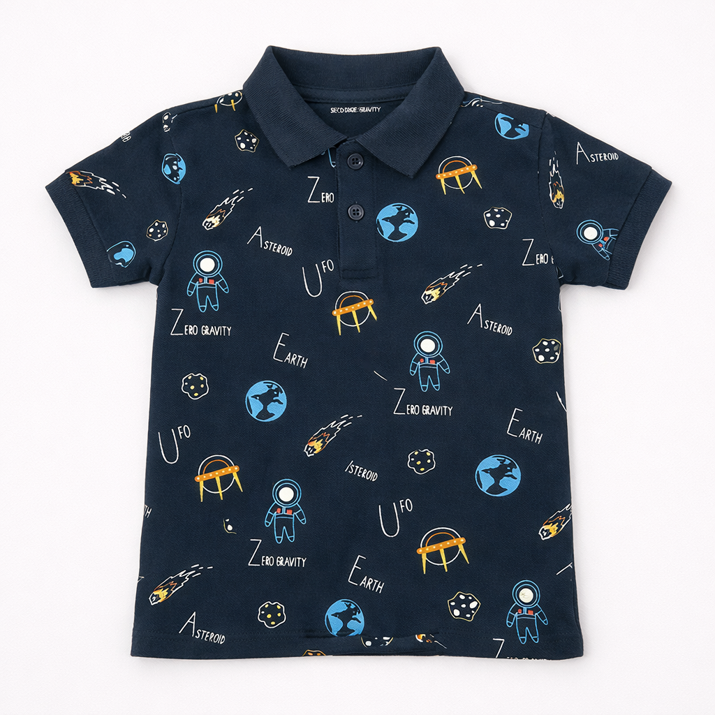 Toddler Polo Tshirt- Astronaut