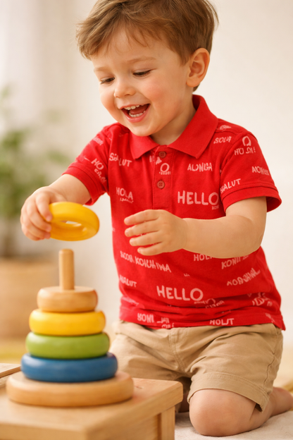 Toddler Polo Tshirt- Aloha