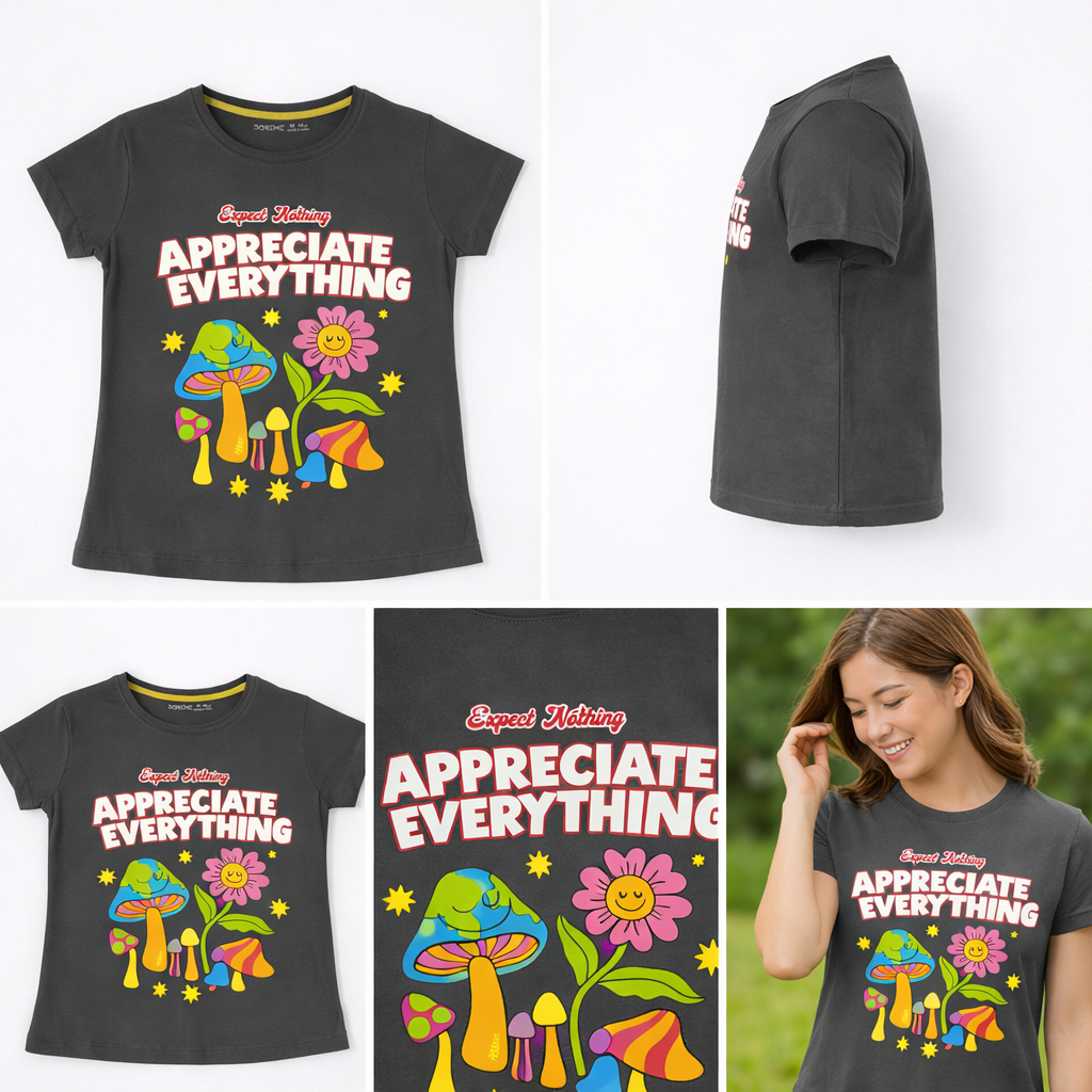 Girls Graphic Tshirt- Appreciate