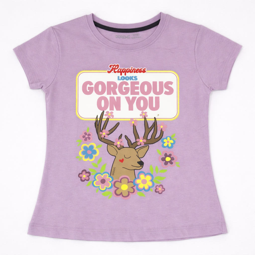 Girls Graphic Tshirt- Gorgeous