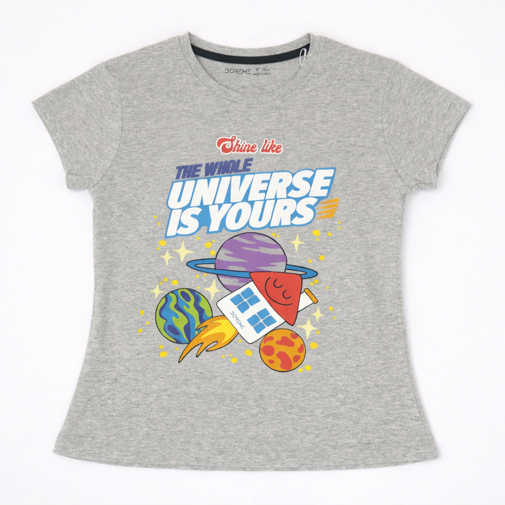 Girls Graphic Tshirt- Universe