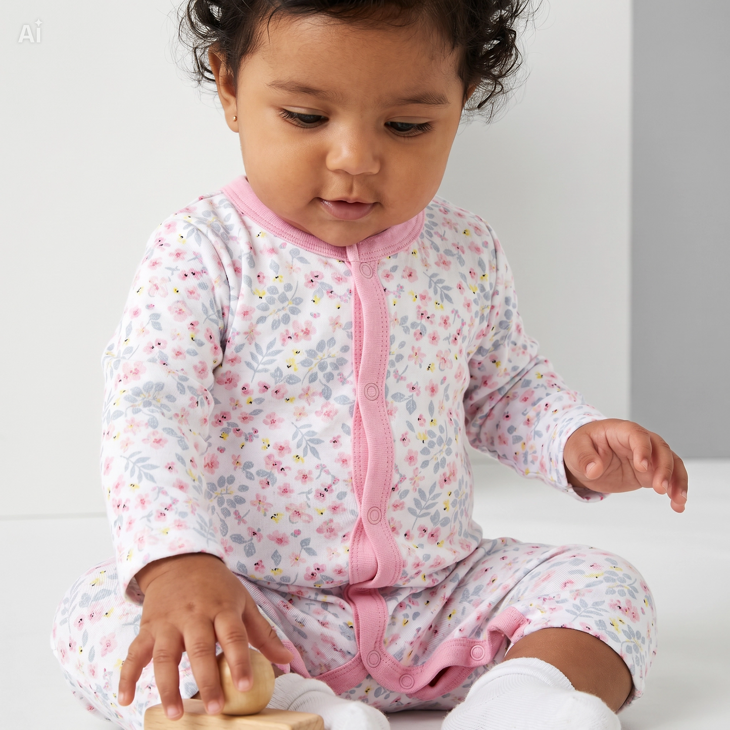 Baby Romper-Pack Of 3Pcs  Nature
