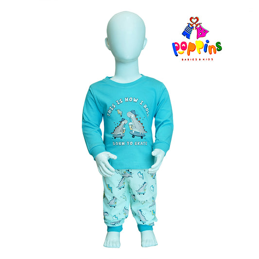Baby Play outfit set- Blue Dino