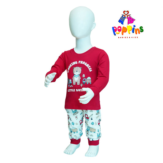 Baby Play & Work outfit set- Red