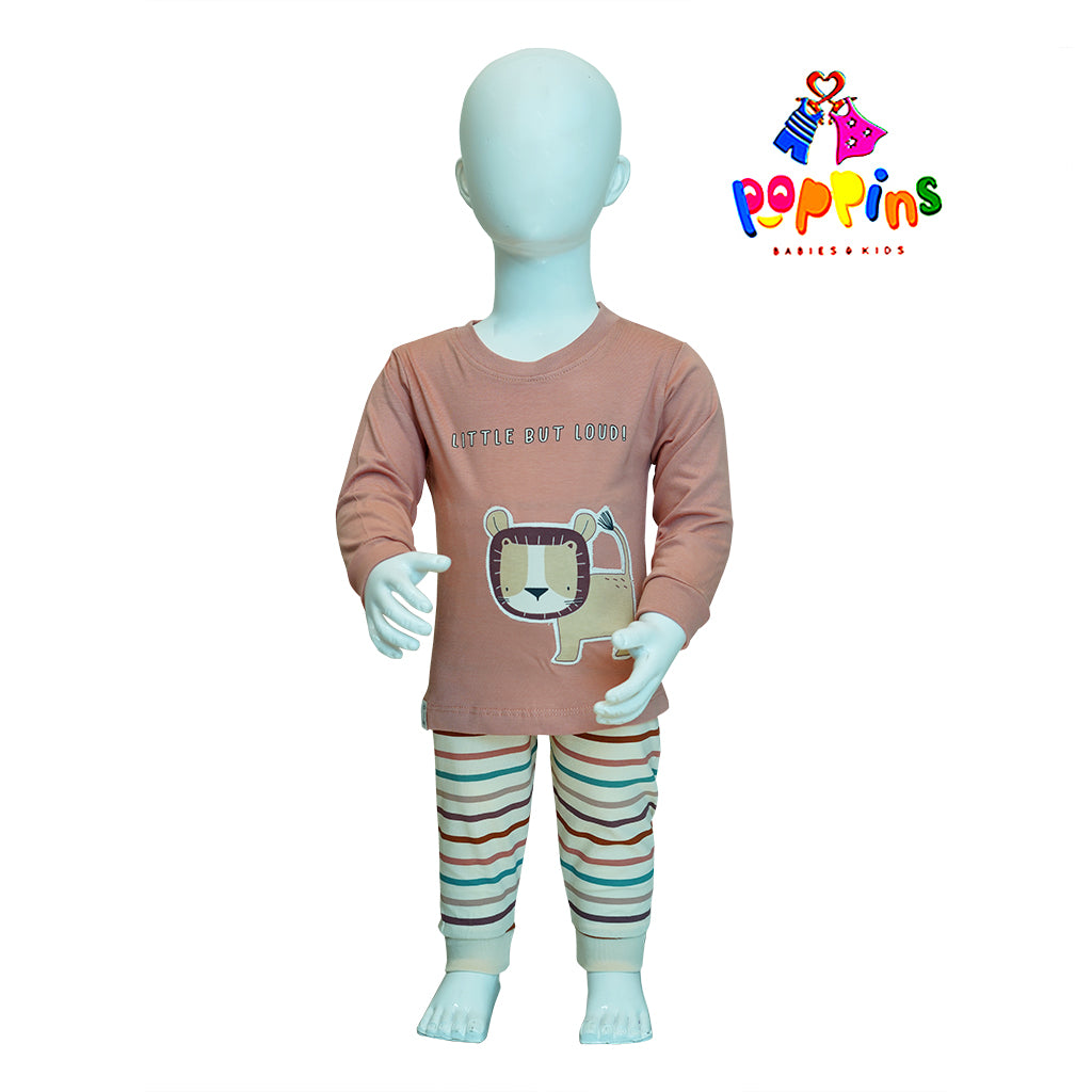Baby outfit set- Animal- Peach