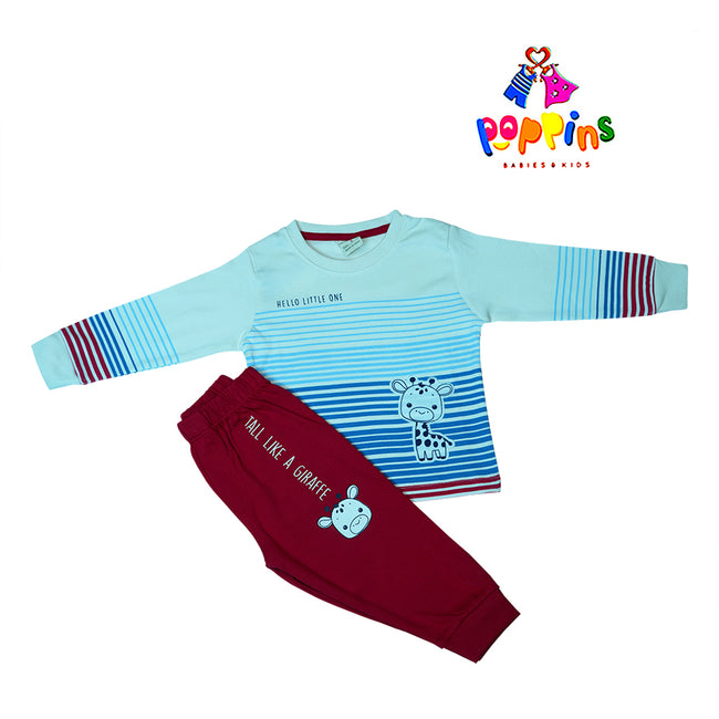 Baby and Toddler T-shirt and Pant Little One Stripes Set