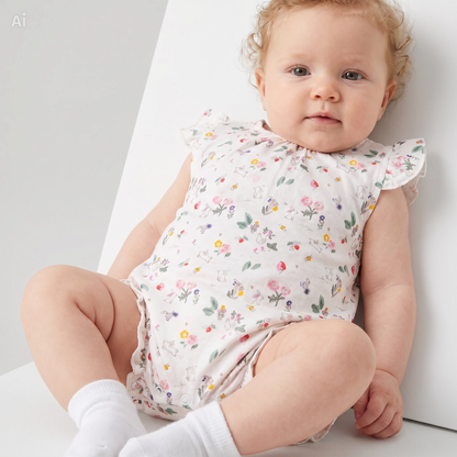 Baby short sleeve Romper-Pack Of 2Pcs Rabbit