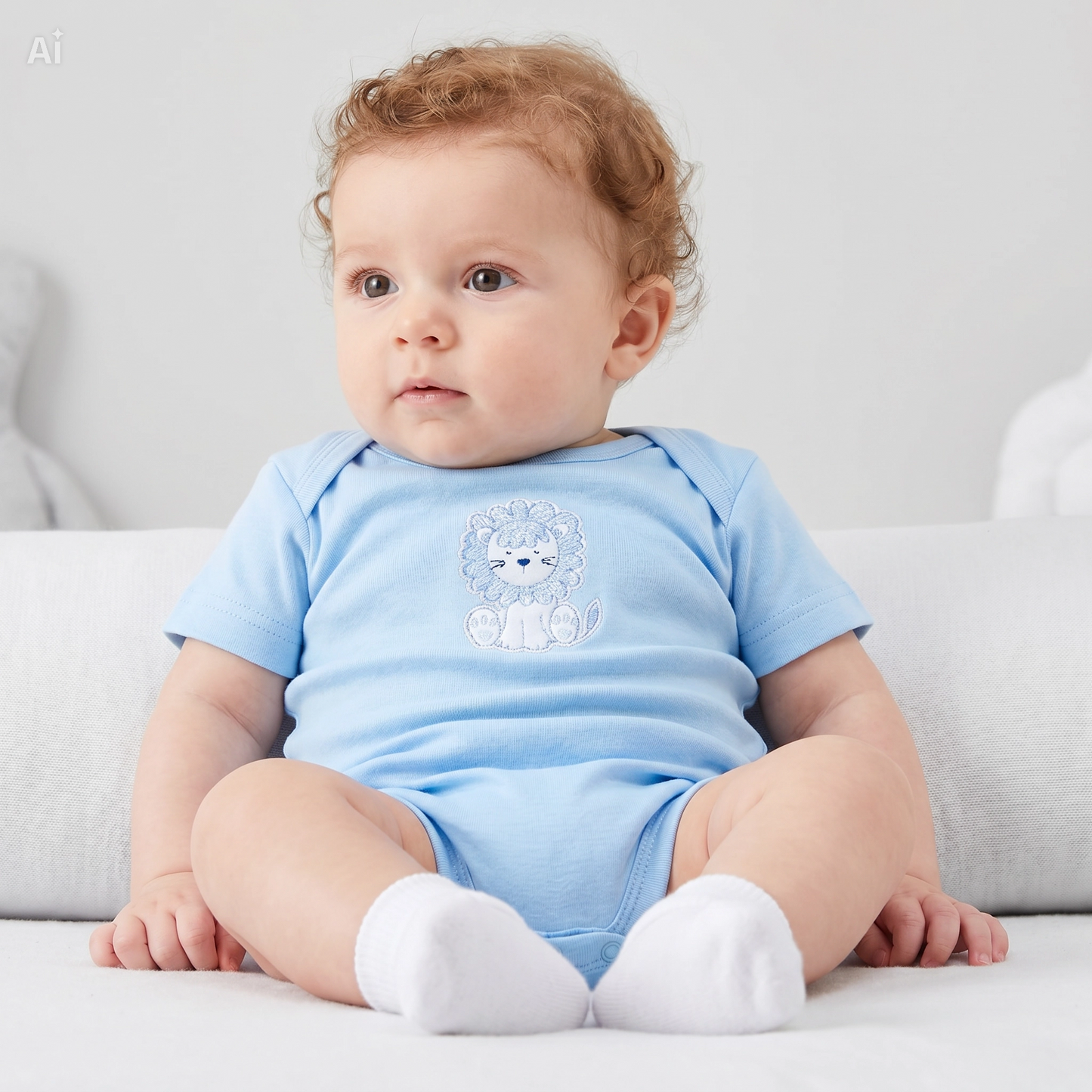 Baby Bodysuit-Pack Of 3Pcs Animal striped