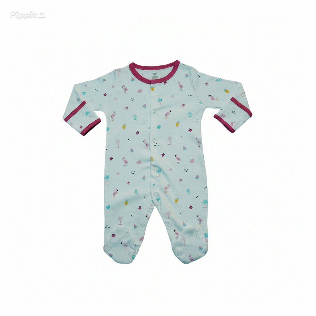 Baby Bodysuit-Pack Of 3Pcs Flamingo Party