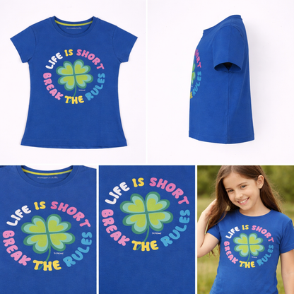 Girls Graphic Tshirt- Life