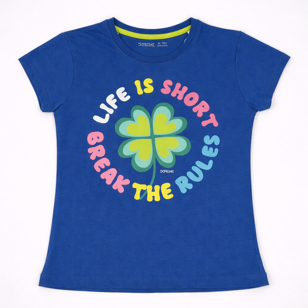 Girls Graphic Tshirt- Life