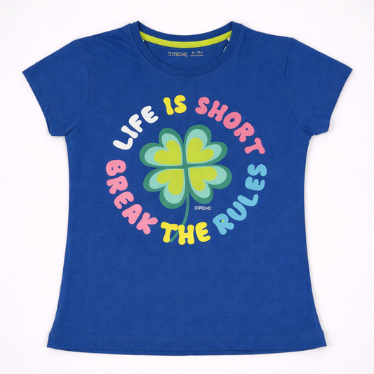 Girls Graphic Tshirt- Life