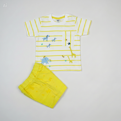 Baby Outfit T-Shirt Short Set Zebra Stripes